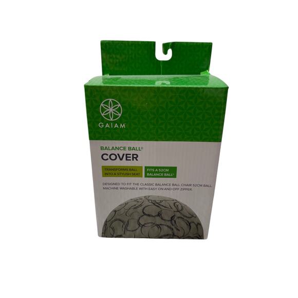 Gaiam Balance Ball Chair Green with Circles Cover 52cm Ball New - Picture 2 of 7